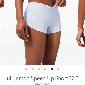 Nwt lululemon speed up shorts daydream 12